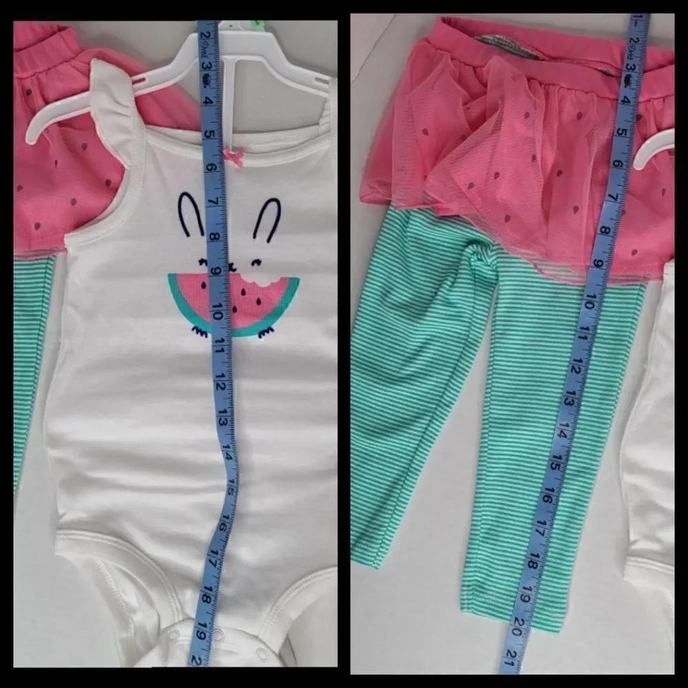 Carters 18m 2 piece outfit Watermelon Bunny Tutu